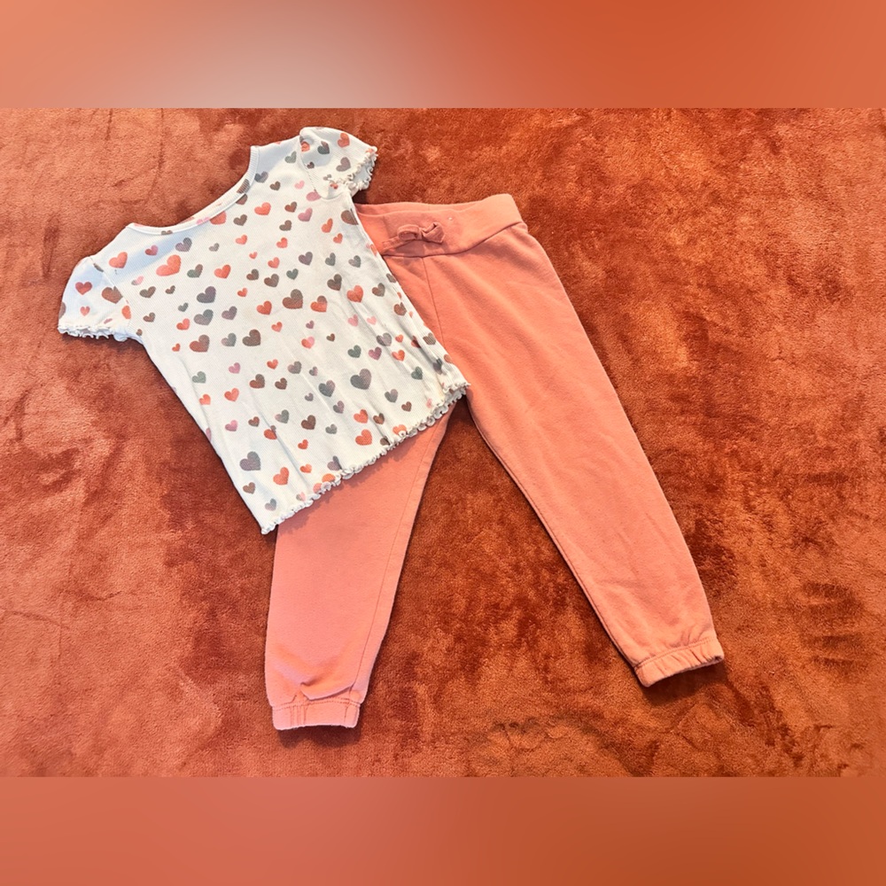 Garanimals Pink and White Heart Matching Set